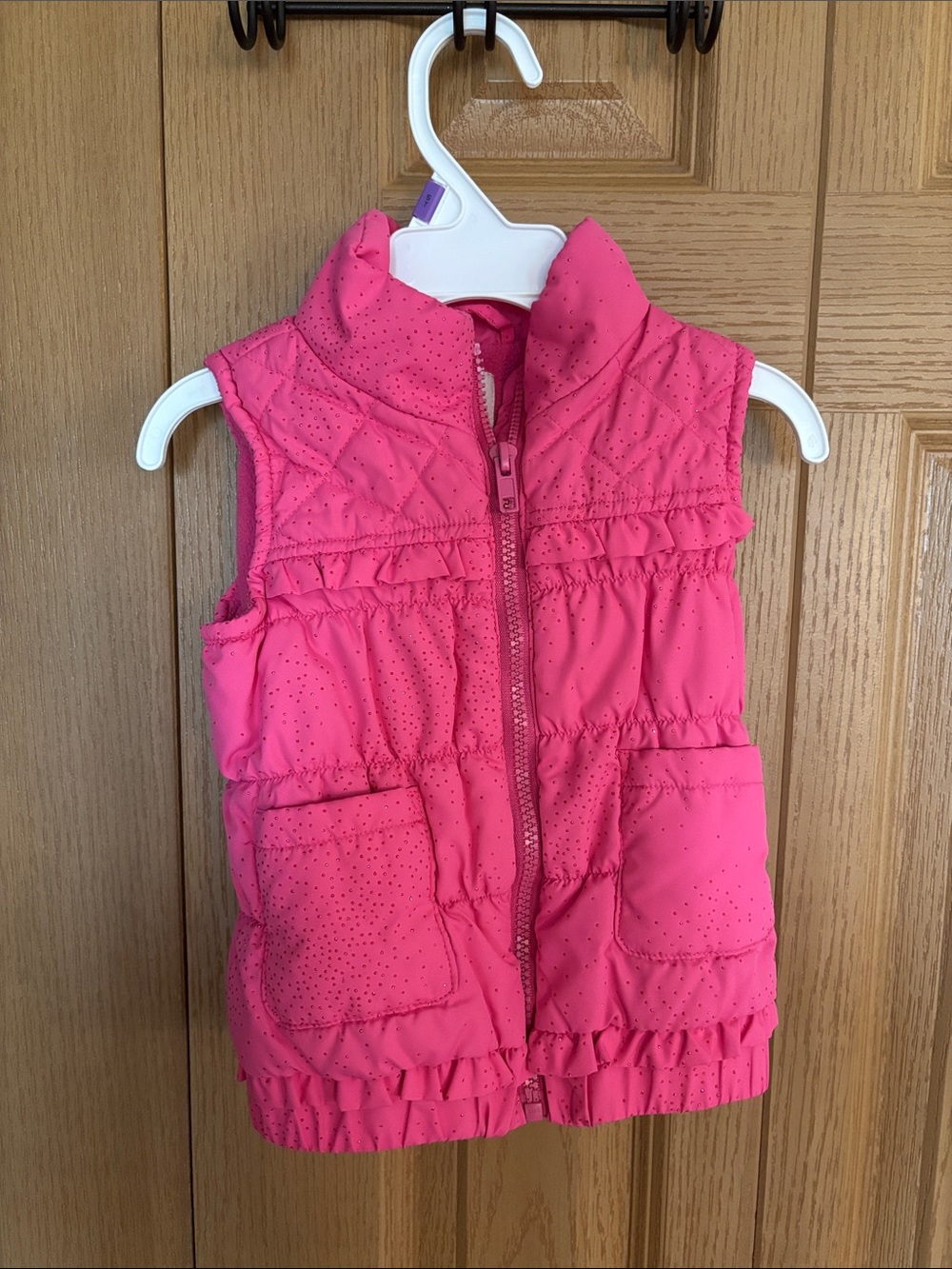 1989 Place Hot Pink Quilted Sparkle Vest